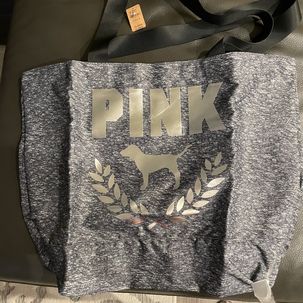 Pink tote bag -color is grey